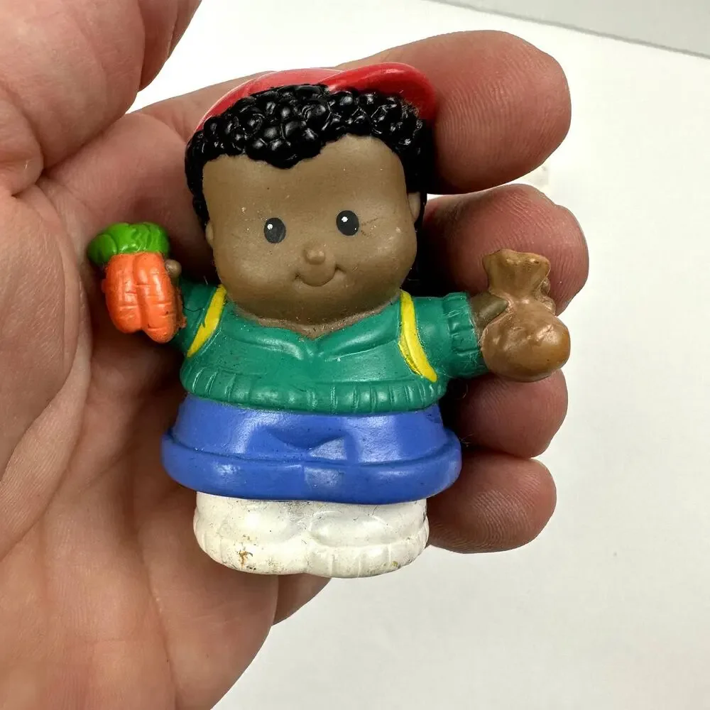 Little People Set Lot 2 Women Girls Hat Backpack African American Fisher Price